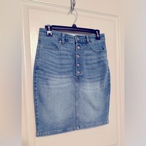 Banana Republic High Waist, Button-down Denim Skirt